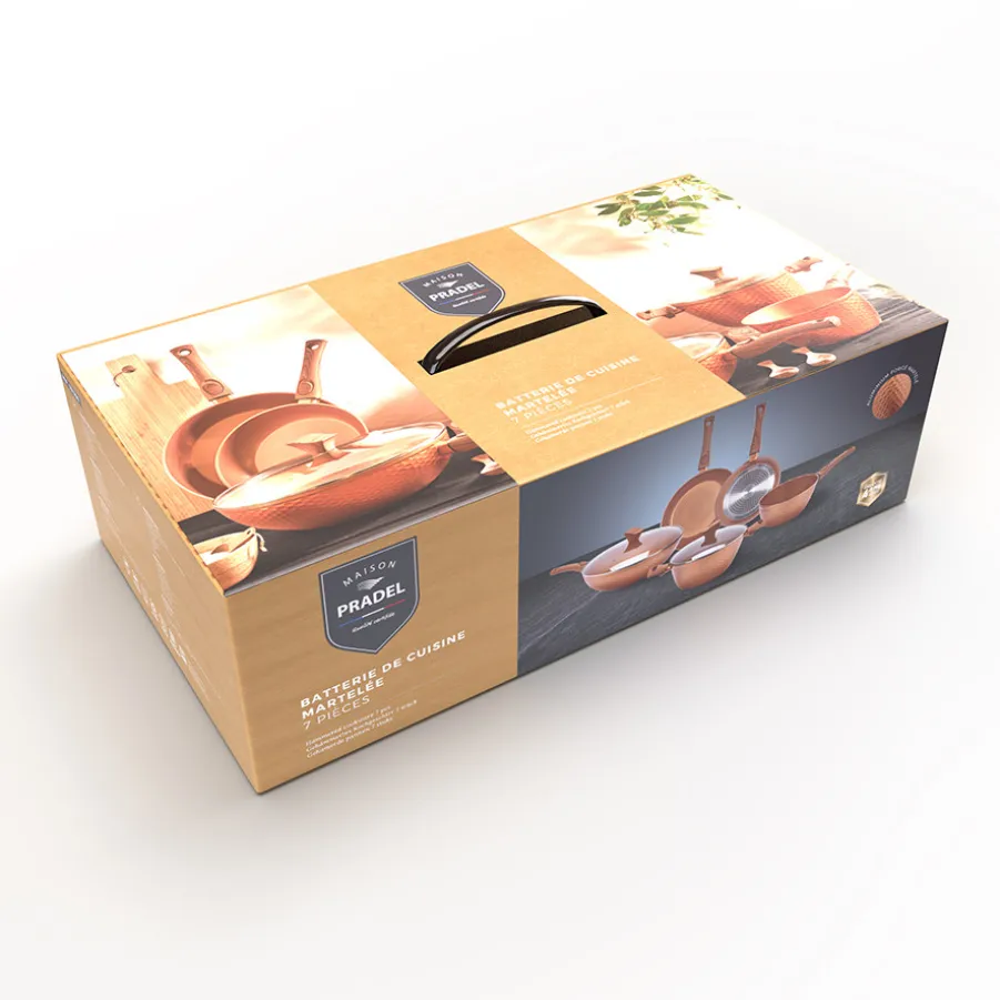 Discount Batterie 7 pièces "Martelé" Batteries De Cuisine