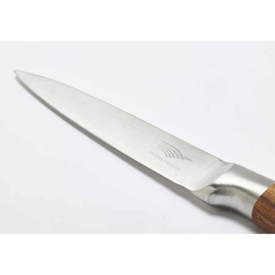 New Coffret 3 couteaux tout inox effet bois Sets De Couteaux De Cuisine|Coffrets Couteaux De Cuisine