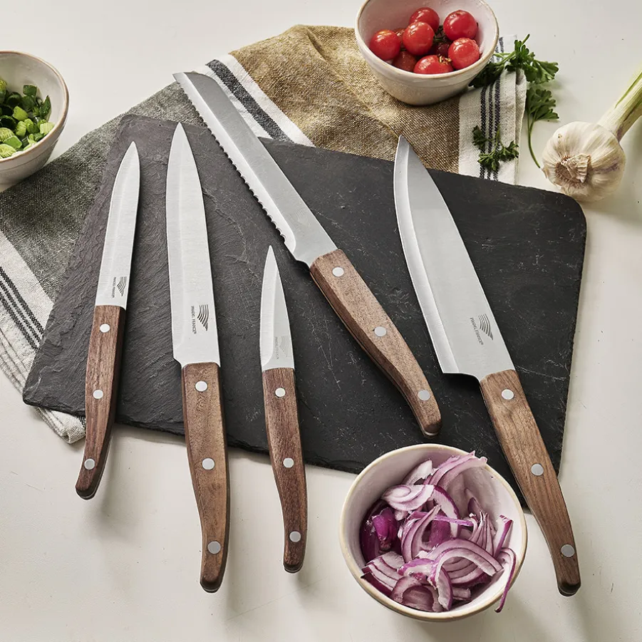Outlet Lot de 5 couteaux manche bois Sets De Couteaux De Cuisine|Couteaux Fruits Et Légumes