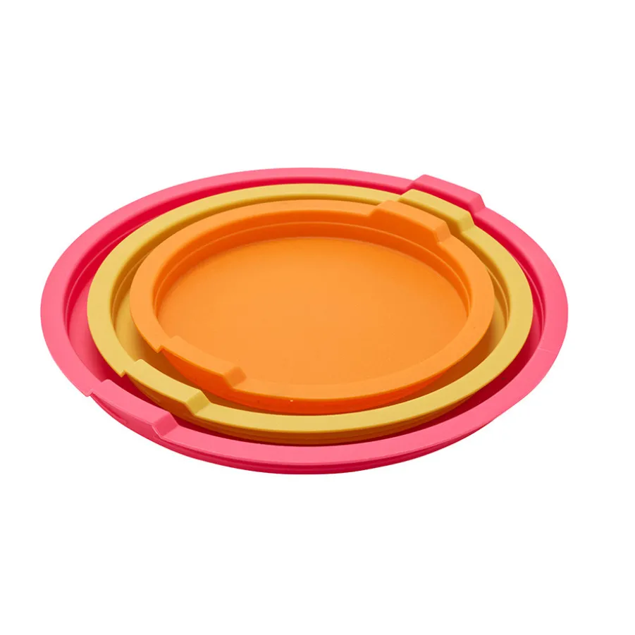 Cheap Lot de 3 saladiers inox multicolores avec couvercles Ustensiles De Préparation|Boite De Conservation Alimentaire