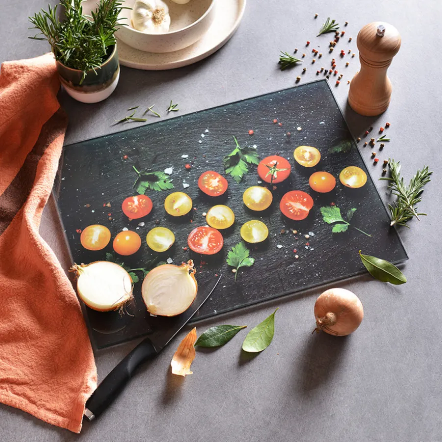 Discount Planche à découper motif tomates cerises Planches À Découper